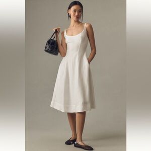 Reformation Magnolia Linen Midi Dress